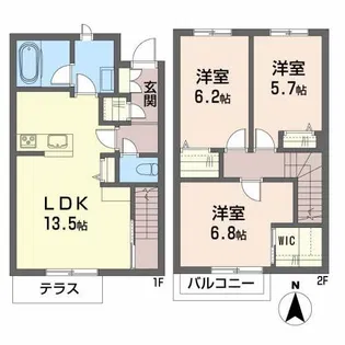 クレメントA【2階】の間取り