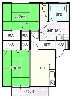 カーサ大地【1階】の間取り