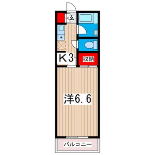 みかの原コーポラスII【1階】の間取り