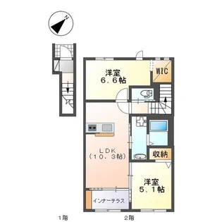 群馬県前橋市駒形町【アパート】の間取り