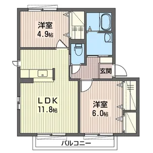 グランシード森田D【1階】の間取り