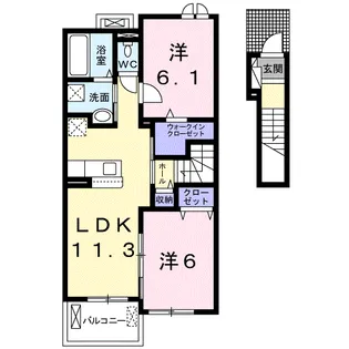 ウルビーノI【2階】の間取り