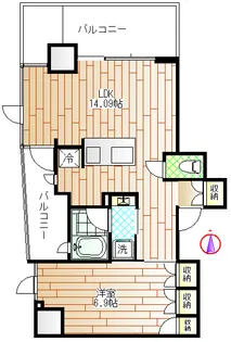 La maison blanche(ラ メゾン ブランシュ)【8階】の間取り