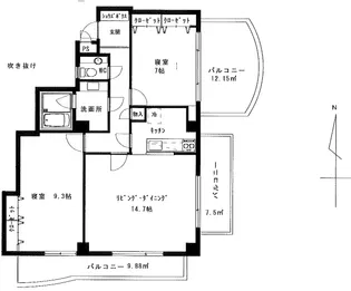 フラッツ自由が丘【2階】の間取り