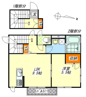 ボナール本町【2階】の間取り