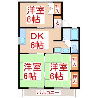 セジュール竹ノ迫 I【2階】の間取り