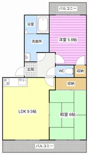 ヴィラツインリーフ【1階】の間取り