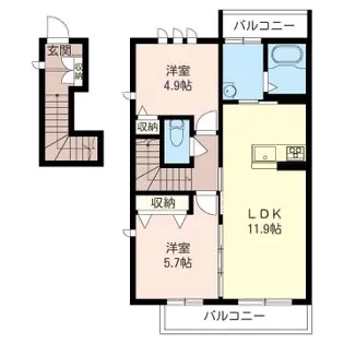ラフィナート II【2階】の間取り