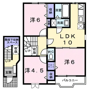 アンソレイエ I【2階】の間取り