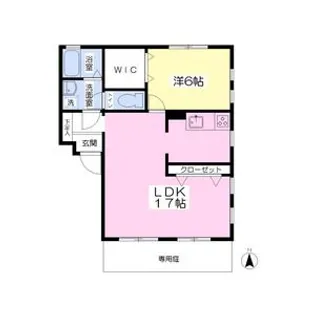 フルール久留米【1階】の間取り