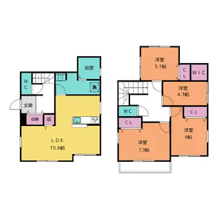 宮城県仙台市青葉区双葉ケ丘1【一戸建】の間取り