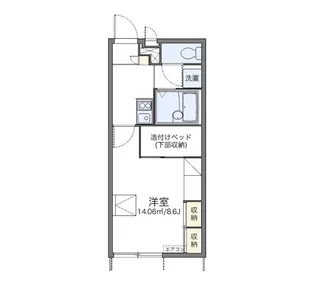 レオパレスゴールデン【1階】の間取り