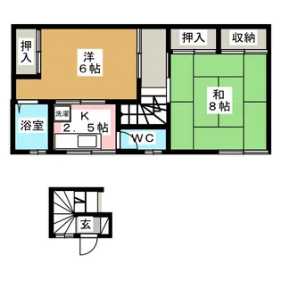 うらべアパート【2階】の間取り