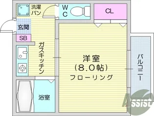 パレーシャル一本杉2号棟【1階】の間取り