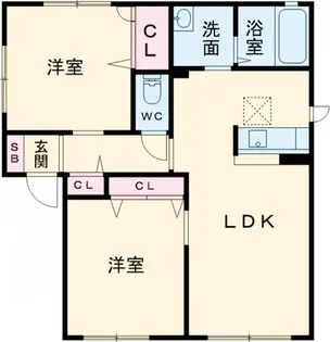 メゾン住吉 B棟【1階】の間取り