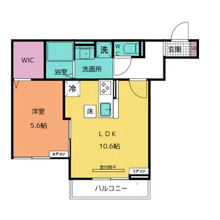 ルヴィータ矢田南【3階】の間取り