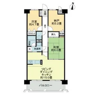 ライオンズマンション野田公園【2階】の間取り