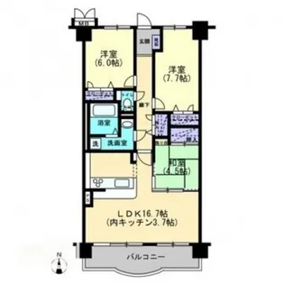 サントノーレ西市【9階】の間取り