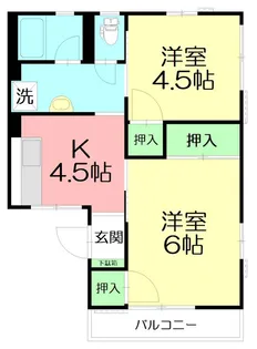 神奈川県小田原市田島【アパート】の間取り