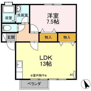 セジュール陽A【1階】の間取り