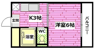 カーサ大正【3階】の間取り