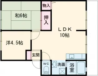 フローラ東坂【2階】の間取り