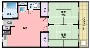 浦風マンション【3階】の間取り