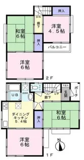 東京都小平市小川町1【一戸建】の間取り