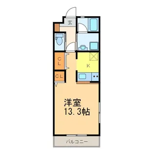 ヒラソーレ宝木【2階】の間取り