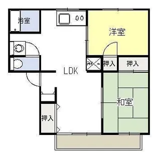 セジュール長友A棟【2階】の間取り