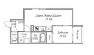 1LDKの間取り画像