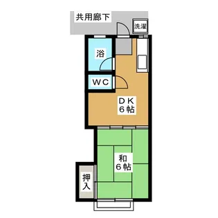 1DKの間取り画像