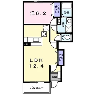 サンリット寺久保【1階】の間取り