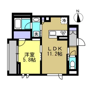 アンジュール新川崎【2階】の間取り