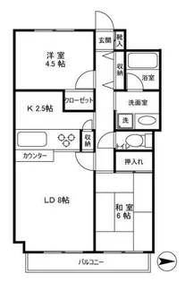 東京都台東区松が谷2【マンション】の間取り