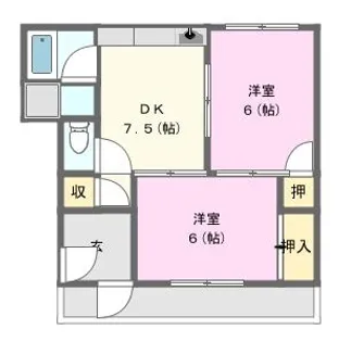 有玉ステーションハイツI【2階】の間取り