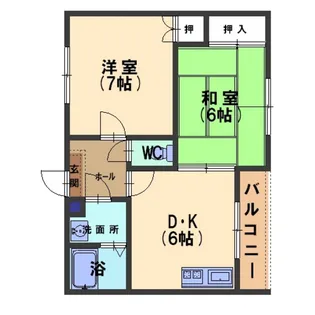 愛美住(アイビス)横川【7階】の間取り