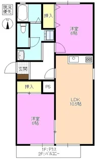 リッツガーデン島立A【2階】の間取り