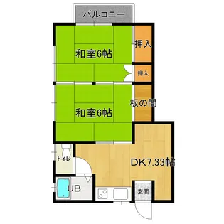 みどりコーポ【1階】の間取り