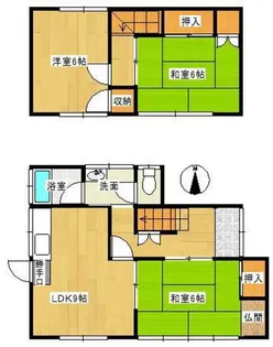 岡山県岡山市東区益野町【一戸建】の間取り