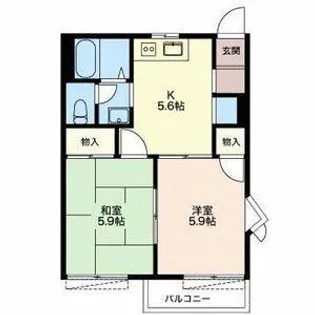 フレグランス下津I【2階】の間取り