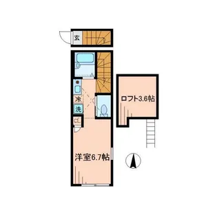 東京都葛飾区新小岩1【アパート】の間取り
