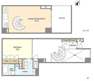 HF目黒行人坂レジデンス【1階】の間取り