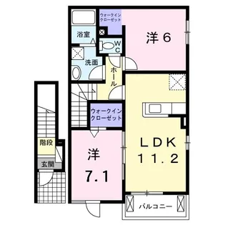 広島県広島市東区馬木4【アパート】の間取り