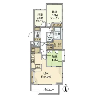 世田谷桜丘グレイスコート【2階】の間取り