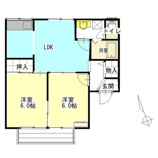 サンヴィレッヂ C【1階】の間取り