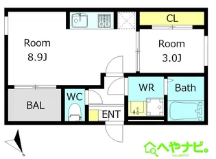 愛知県名古屋市中村区中村中町1【アパート】の間取り