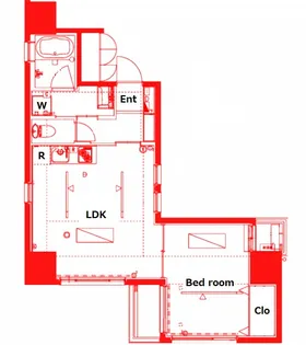 the TACT YOKOHAMA【7階】の間取り
