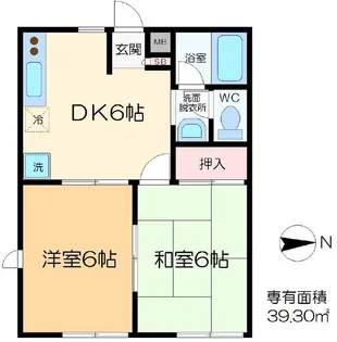 コーポ皆川【1階】の間取り