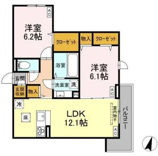 ビューテラスII【1階】の間取り